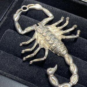 Vintage sterling silver 925 scorpion pendant /crafted